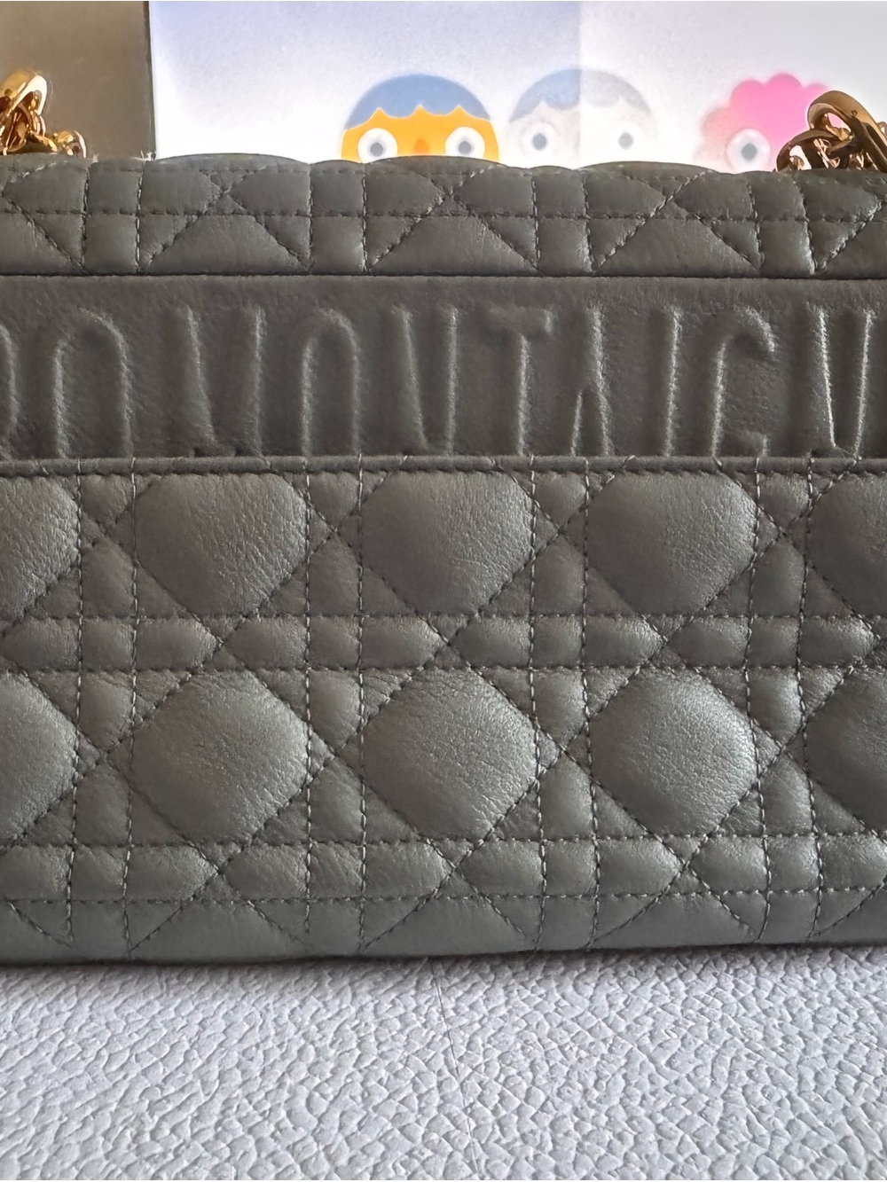 FIRM PRICE Dior Caro Medium - Stone Grey - Picture 4 of 10